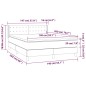 vidaXL Giroletto a Molle con Materasso Rosa 140x200 cm in Velluto