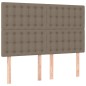 vidaXL Letto a Molle con Materasso e LED Tortora 140x200 cm in Tessuto vidaXL Letto a Molle con Materasso e LED Tortora 140x200 cm in Tessuto