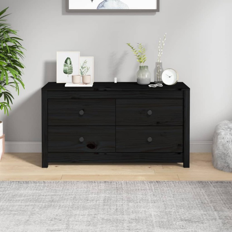Armadietto Miele nero 100x40x54 cm in Legno Massello di Pino Armadietto Miele nero 100x40x54 cm in Legno Massello di Pino