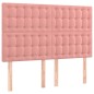 vidaXL Letto a Molle con Materasso e LED Rosa 140x200 cm in Velluto vidaXL Letto a Molle con Materasso e LED Rosa 140x200 cm in Velluto