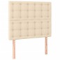 vidaXL Giroletto a Molle con Materasso Crema 120x200 cm in Tessuto