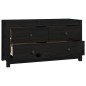 Armadietto Miele nero 100x40x54 cm in Legno Massello di Pino Armadietto Miele nero 100x40x54 cm in Legno Massello di Pino