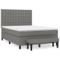 vidaXL Giroletto a Molle con Materasso Grigio Scuro 140x190 cm Tessuto