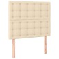 vidaXL Giroletto a Molle con Materasso Crema 120x200 cm in Tessuto
