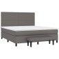 vidaXL Giroletto a Molle con Materasso Grgio 180x200 cm in Similpelle