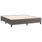 vidaXL Giroletto a Molle con Materasso Grgio 180x200 cm in Similpelle