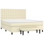 vidaXL Giroletto a Molle con Materasso Crema 160x200 cm in Similpelle