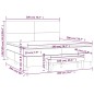 vidaXL Giroletto a Molle con Materasso Rosa 200x200 cm in Velluto