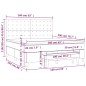 vidaXL Giroletto a Molle con Materasso Grigio Scuro 160x200 cm Velluto