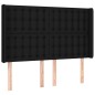 vidaXL Letto a Molle con Materasso e LED Nero 140x190 cm in Tessuto