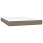 vidaXL Letto a Molle con Materasso e LED Tortora 140x200 cm in Tessuto vidaXL Letto a Molle con Materasso e LED Tortora 140x200 cm in Tessuto