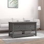Tavolino da Salotto Grigio 102x49x55 cm Legno Massello di Pino Tavolino da Salotto Grigio 102x49x55 cm Legno Massello di Pino