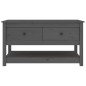 Tavolino da Salotto Grigio 102x49x55 cm Legno Massello di Pino Tavolino da Salotto Grigio 102x49x55 cm Legno Massello di Pino