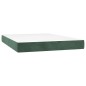 vidaXL Giroletto a Molle con Materasso Verde Scuro 140x190 cm Velluto