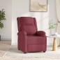 vidaXL Poltrona Elettrica Reclinabile Rosso Vino in Tessuto