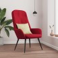 vidaXL Sedia Relax Rosso Vino in Velluto vidaXL Sedia Relax Rosso Vino in Velluto