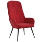 vidaXL Sedia Relax Rosso Vino in Velluto vidaXL Sedia Relax Rosso Vino in Velluto