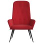 vidaXL Sedia Relax Rosso Vino in Velluto vidaXL Sedia Relax Rosso Vino in Velluto