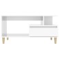 Tavolino da Salotto Bianco Lucido 90x49x45 cm Legno Multistrato Tavolino da Salotto Bianco Lucido 90x49x45 cm Legno Multistrato