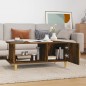 vidaXL Tavolino da Salotto Rovere Fumo 90x50x40cm in Legno Multistrato