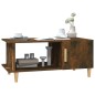 vidaXL Tavolino da Salotto Rovere Fumo 90x50x40cm in Legno Multistrato