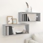 vidaXL Mensole Cubo Muro 2 pz Grigio Sonoma 60x15x23 Legno Multistrato vidaXL Mensole Cubo Muro 2 pz Grigio Sonoma 60x15x23 Legno Multistrato
