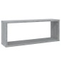 vidaXL Mensole Cubo Muro 2 pz Grigio Sonoma 60x15x23 Legno Multistrato vidaXL Mensole Cubo Muro 2 pz Grigio Sonoma 60x15x23 Legno Multistrato