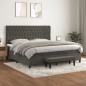 vidaXL Giroletto a Molle con Materasso Grigio Scuro 200x200 cm Velluto