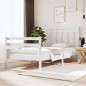vidaXL Giroletto Bianco in Legno Massello 90x190 cm Single vidaXL Giroletto Bianco in Legno Massello 90x190 cm Single