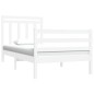 vidaXL Giroletto Bianco in Legno Massello 90x190 cm Single vidaXL Giroletto Bianco in Legno Massello 90x190 cm Single
