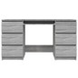 Scrivania Grigio Sonoma 140x50x77 cm in Legno Multistrato
