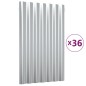 Pannelli Tetto 36pz Acciaio Verniciato Polvere Argento 60x36 cm Pannelli Tetto 36pz Acciaio Verniciato Polvere Argento 60x36 cm