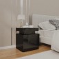 vidaXL Comodino Nero Lucido 45x35x52 cm in Legno Multistrato vidaXL Comodino Nero Lucido 45x35x52 cm in Legno Multistrato
