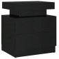 vidaXL Comodino Nero Lucido 45x35x52 cm in Legno Multistrato vidaXL Comodino Nero Lucido 45x35x52 cm in Legno Multistrato