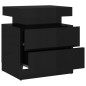 vidaXL Comodino Nero Lucido 45x35x52 cm in Legno Multistrato vidaXL Comodino Nero Lucido 45x35x52 cm in Legno Multistrato