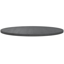 vidaXL Piano Tavolo Grigio Ø80x2,5 cm in Legno Massello di Pino