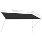 vidaXL Tenda da Sole Retrattile 300x150 cm Antracite vidaXL Tenda da Sole Retrattile 300x150 cm Antracite