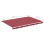 vidaXL Tessuto di Ricambio per Tenda da Sole Rosso Borgogna 4,5x3 m vidaXL Tessuto di Ricambio per Tenda da Sole Rosso Borgogna 4,5x3 m