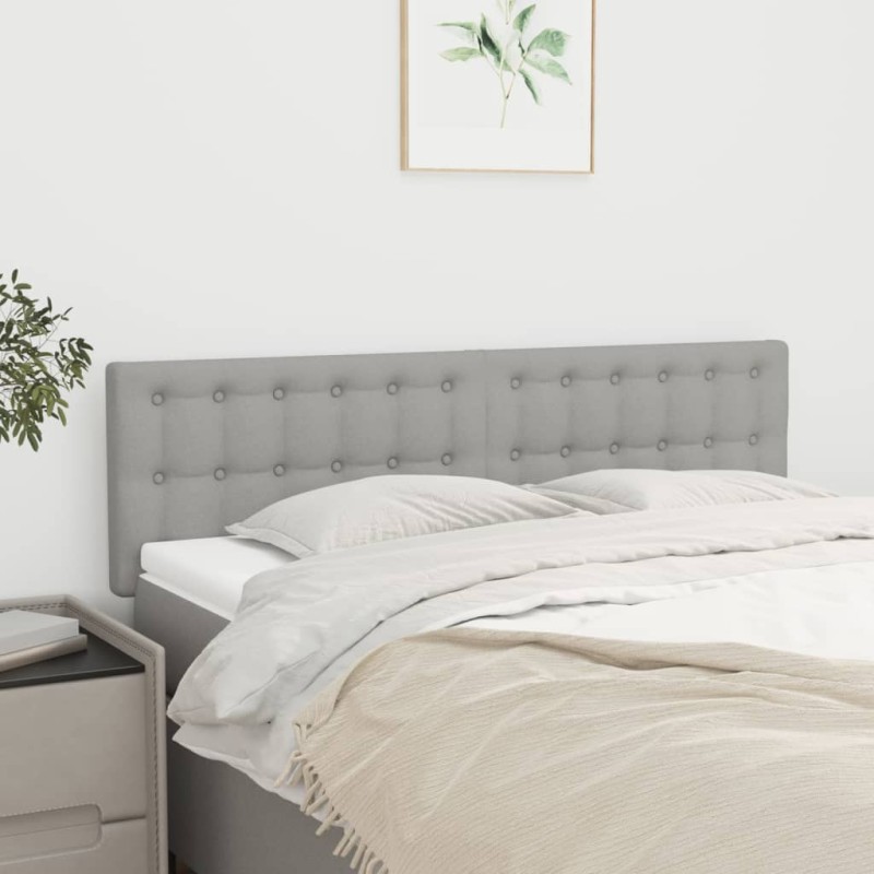 vidaXL Testiere 2 pz Grigio Chiaro 72x5x78/88 cm in Tessuto vidaXL Testiere 2 pz Grigio Chiaro 72x5x78/88 cm in Tessuto