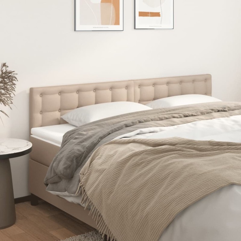 vidaXL Testiere 2 pz Cappuccino 80x5x78/88 cm in Similpelle vidaXL Testiere 2 pz Cappuccino 80x5x78/88 cm in Similpelle