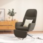 vidaXL Poltrona Relax Poggiapiedi Grigio Scuro Similpelle Scamosciata vidaXL Poltrona Relax Poggiapiedi Grigio Scuro Similpelle Scamosciata