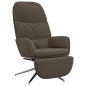 vidaXL Poltrona Relax Poggiapiedi Grigio Scuro Similpelle Scamosciata vidaXL Poltrona Relax Poggiapiedi Grigio Scuro Similpelle Scamosciata