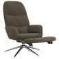 vidaXL Poltrona Relax Poggiapiedi Grigio Scuro Similpelle Scamosciata vidaXL Poltrona Relax Poggiapiedi Grigio Scuro Similpelle Scamosciata