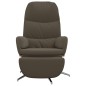 vidaXL Poltrona Relax Poggiapiedi Grigio Scuro Similpelle Scamosciata vidaXL Poltrona Relax Poggiapiedi Grigio Scuro Similpelle Scamosciata