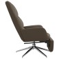 vidaXL Poltrona Relax Poggiapiedi Grigio Scuro Similpelle Scamosciata vidaXL Poltrona Relax Poggiapiedi Grigio Scuro Similpelle Scamosciata