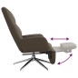 vidaXL Poltrona Relax Poggiapiedi Grigio Scuro Similpelle Scamosciata vidaXL Poltrona Relax Poggiapiedi Grigio Scuro Similpelle Scamosciata