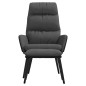 vidaXL Poltrona Relax e Sgabello Grigio Scuro in Tessuto e Similpelle vidaXL Poltrona Relax e Sgabello Grigio Scuro in Tessuto e Similpelle