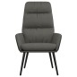 vidaXL Poltrona Relax e Sgabello Grigio Scuro in Tessuto e Similpelle vidaXL Poltrona Relax e Sgabello Grigio Scuro in Tessuto e Similpelle