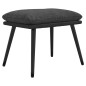vidaXL Poltrona Relax e Sgabello Grigio Scuro in Tessuto e Similpelle vidaXL Poltrona Relax e Sgabello Grigio Scuro in Tessuto e Similpelle