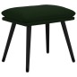 vidaXL Poltrona Relax con Poggiapiedi Verde Scuro in Velluto vidaXL Poltrona Relax con Poggiapiedi Verde Scuro in Velluto